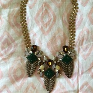 J. Crew Stone “Feather” Statement Necklace